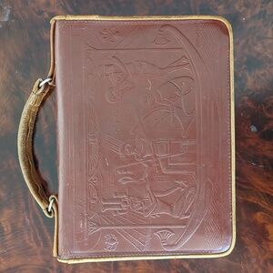 Vintage Egyptian Embossed Leather Bag